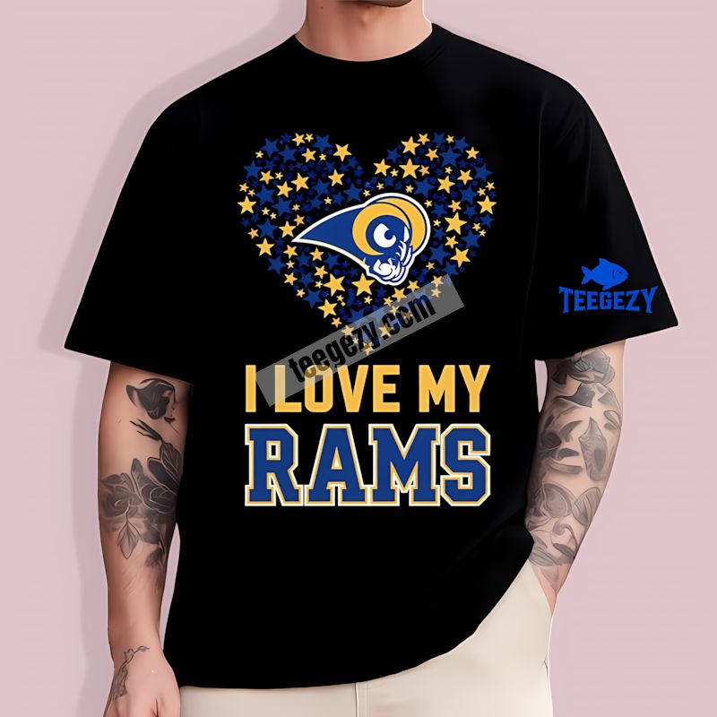 Heart I Love My Rams Fan Los Angeles Rams T-Shirt Heart I Love My Rams Fan Los Angeles Rams T-Shirt