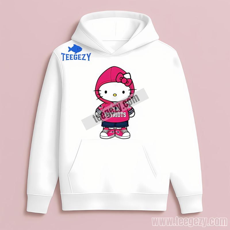 Hello Kitty Fans Style New England Patriots Unisex Hoodie Hello Kitty Fans Style New England Patriots Unisex Hoodie