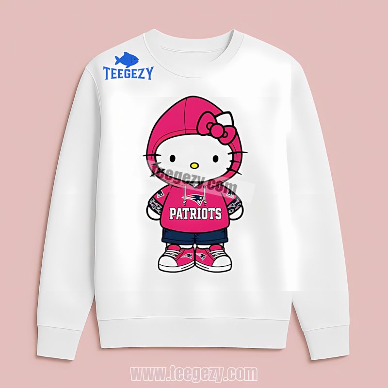 Hello Kitty Fans Style New England Patriots Unisex Long Sleeve Hello Kitty Fans Style New England Patriots Unisex Long Sleeve