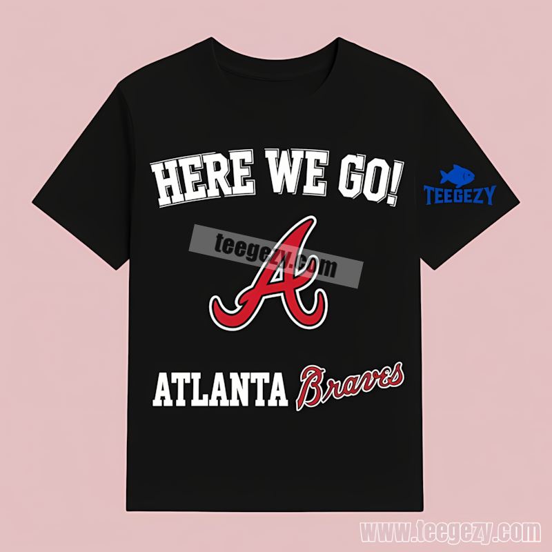 Here We Go Atlanta Braves Logo Vintage T-Shirt Here We Go Atlanta Braves Logo Vintage T-Shirt