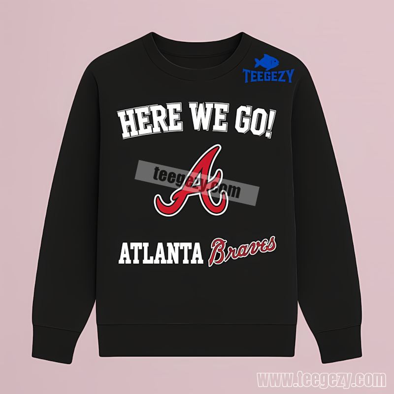 Here We Go Atlanta Braves Logo Vintage Long Sleeve Here We Go Atlanta Braves Logo Vintage Long Sleeve