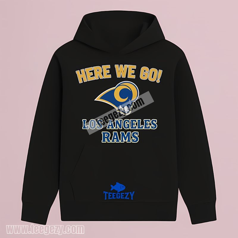 Here We Go With Los Angeles Rams Logo Retro Style Hoodie Here We Go With Los Angeles Rams Logo Retro Style Hoodie