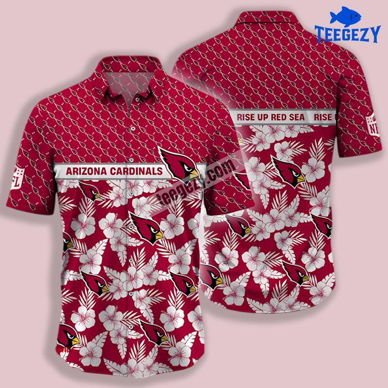 Hibiscus Rise Up Red Sea Red Arizona Cardinals Vintage Aloha Shirt Hibiscus Rise Up Red Sea Red Arizona Cardinals Vintage Aloha Shirt