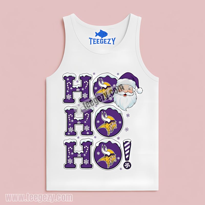 Ho Ho Ho Santa Design Minnesota Vikings Tanktop Ho Ho Ho Santa Design Minnesota Vikings Tanktop