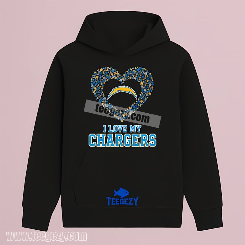 I Love My Chargers Heart Los Angeles Chargers Classic Hoodie I Love My Chargers Heart Los Angeles Chargers Classic Hoodie