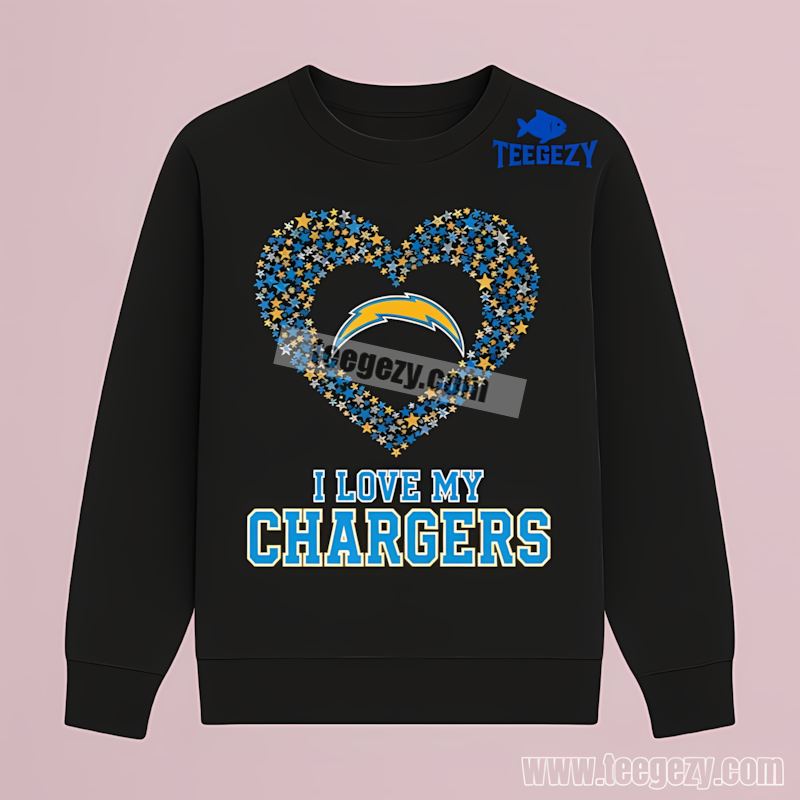 I Love My Chargers Heart Los Angeles Chargers Classic Long Sleeve I Love My Chargers Heart Los Angeles Chargers Classic Long Sleeve