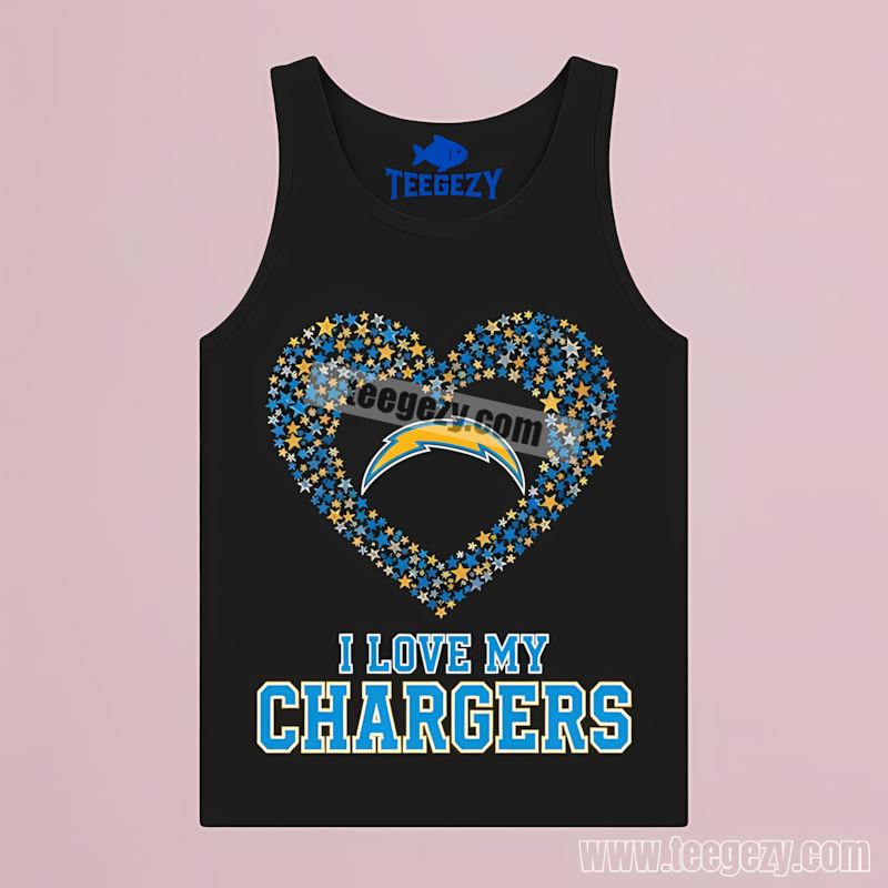 I Love My Chargers Heart Los Angeles Chargers Classic Tanktop I Love My Chargers Heart Los Angeles Chargers Classic Tanktop
