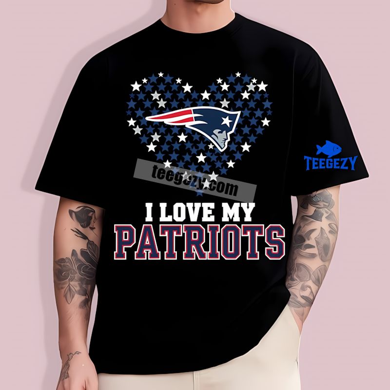 I Love My Team Patriots Heart New England Patriots Graphic T-Shirt I Love My Team Patriots Heart New England Patriots Graphic T-Shirt