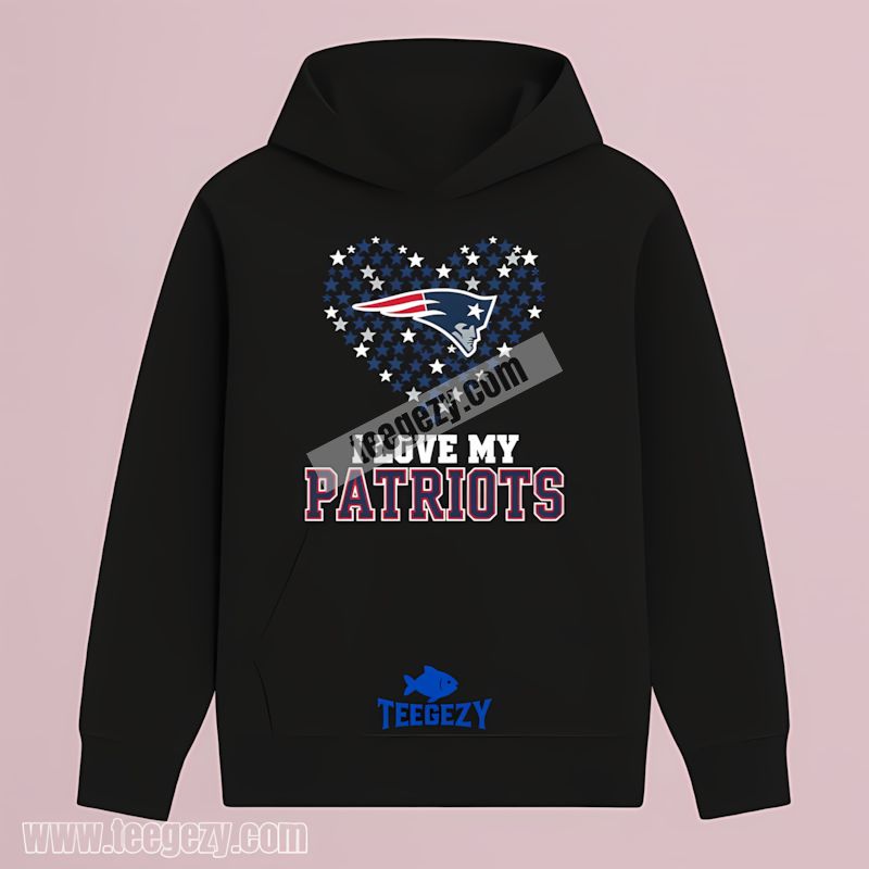 I Love My Team Patriots Heart New England Patriots Graphic Hoodie I Love My Team Patriots Heart New England Patriots Graphic Hoodie