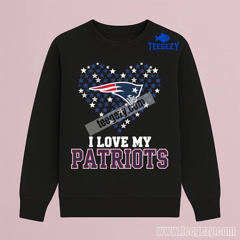 I Love My Team Patriots Heart New England Patriots Graphic Long Sleeve I Love My Team Patriots Heart New England Patriots Graphic Long Sleeve