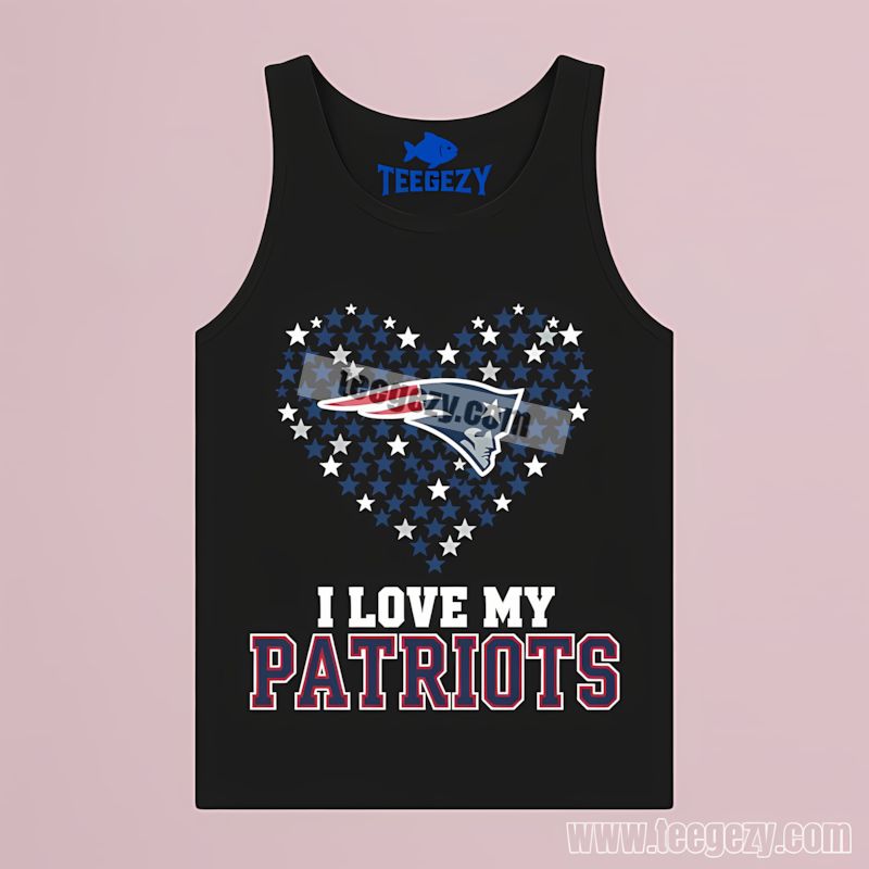 I Love My Team Patriots Heart New England Patriots Graphic Tanktop I Love My Team Patriots Heart New England Patriots Graphic Tanktop