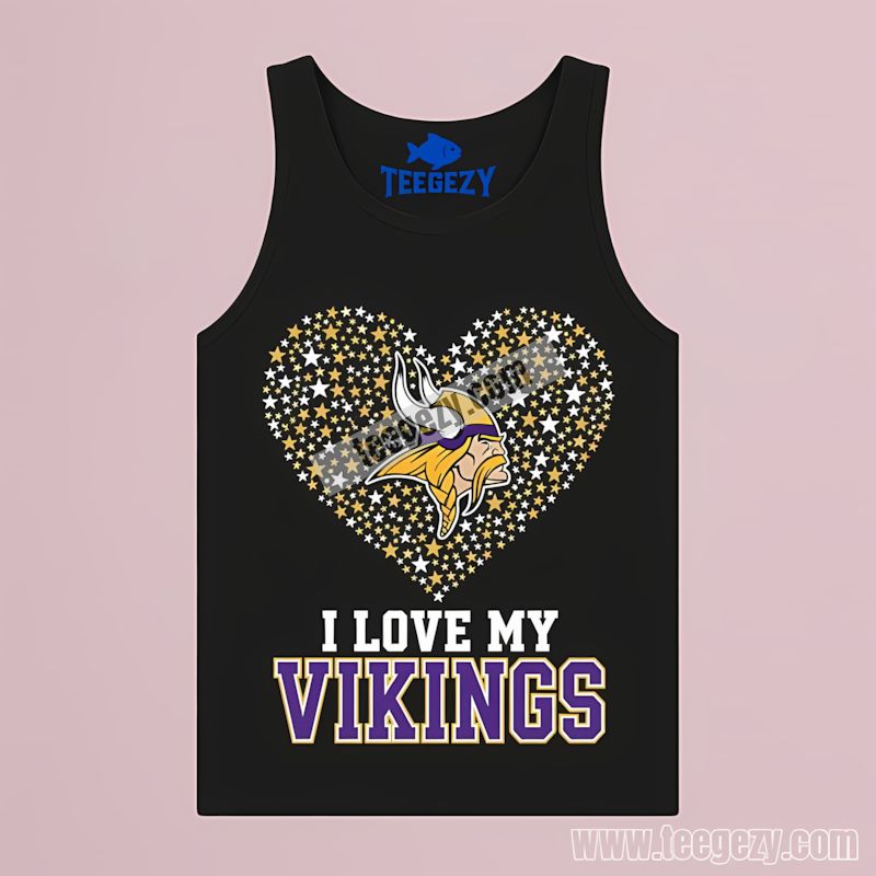 I Love My Vikings Heart Custom Minnesota Vikings Tanktop I Love My Vikings Heart Custom Minnesota Vikings Tanktop