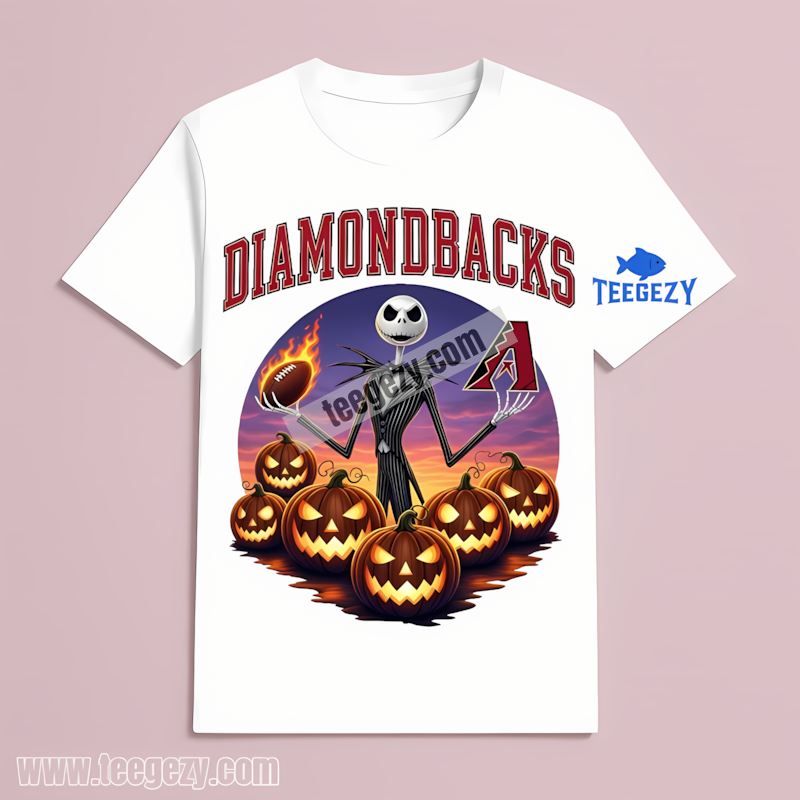 Jack Skellington Arizona Diamondbacks Halloween Adults T-Shirt Jack Skellington Arizona Diamondbacks Halloween Adults T-Shirt