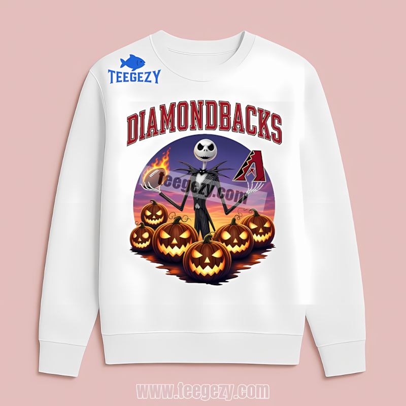 Jack Skellington Arizona Diamondbacks Halloween Adults Long Sleeve Jack Skellington Arizona Diamondbacks Halloween Adults Long Sleeve