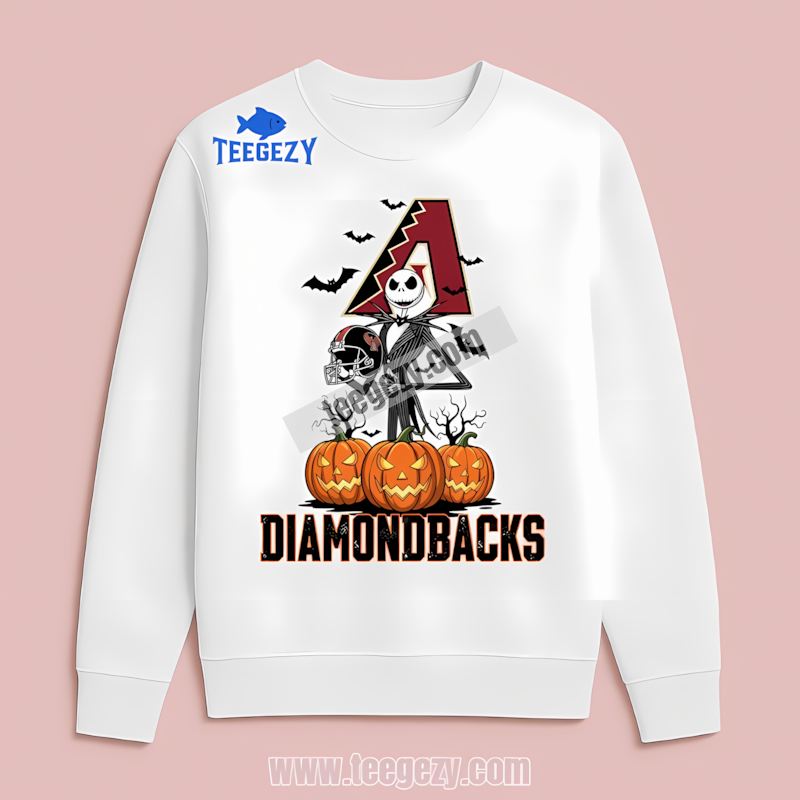 Jack Skellington Arizona Diamondbacks Halloween Pumpkin Vintage Long Sleeve Jack Skellington Arizona Diamondbacks Halloween Pumpkin Vintage Long Sleeve
