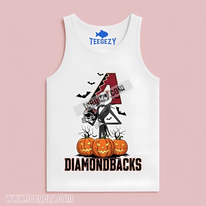 Jack Skellington Arizona Diamondbacks Halloween Pumpkin Vintage Tanktop Jack Skellington Arizona Diamondbacks Halloween Pumpkin Vintage Tanktop