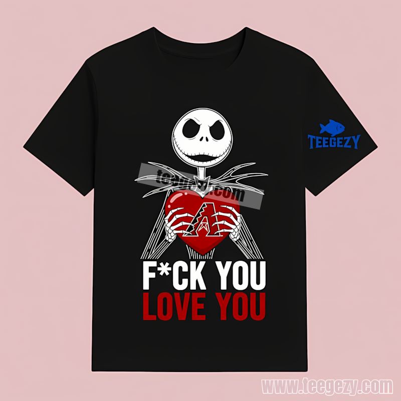 Jack Skellington Arizona Diamondbacks Heart Adults T-Shirt Jack Skellington Arizona Diamondbacks Heart Adults T-Shirt