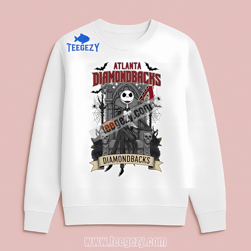 Jack Skellington Arizona Diamondbacks Throne Vintage Long Sleeve Jack Skellington Arizona Diamondbacks Throne Vintage Long Sleeve