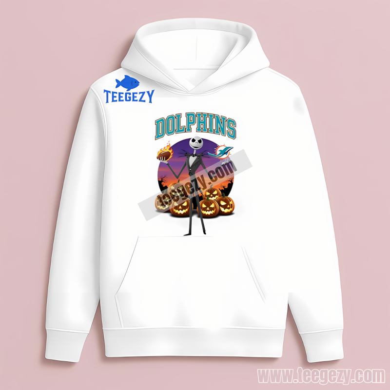 Jack Skellington Miami Dolphins Halloween Unisex Hoodie Jack Skellington Miami Dolphins Halloween Unisex Hoodie