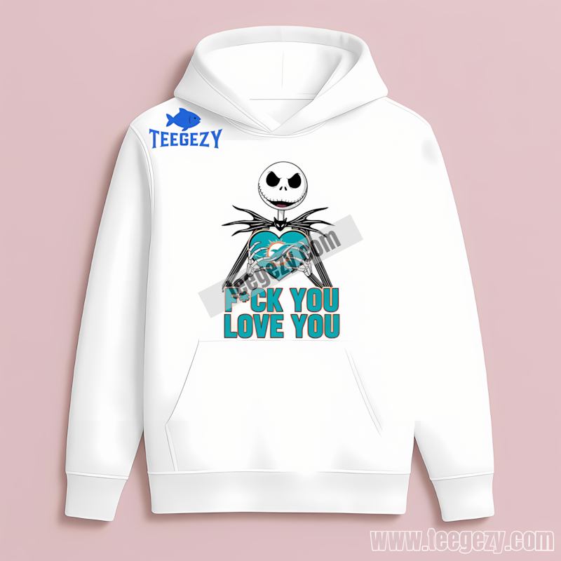 Jack Skellington Miami Dolphins Heart Graphic Hoodie Jack Skellington Miami Dolphins Heart Graphic Hoodie