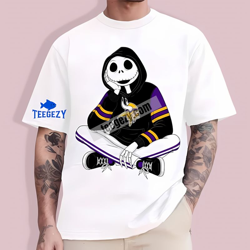Jack Skellington Minnesota Vikings Hoodie Retro Vintage T-Shirt Jack Skellington Minnesota Vikings Hoodie Retro Vintage T-Shirt