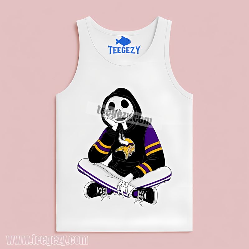 Jack Skellington Minnesota Vikings Hoodie Retro Vintage Tanktop Jack Skellington Minnesota Vikings Hoodie Retro Vintage Tanktop