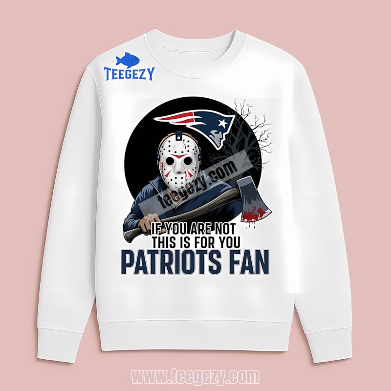 Jason Voorhees Graphic Halloween New England Patriots Long Sleeve Design Jason Voorhees Graphic Halloween New England Patriots Long Sleeve Design