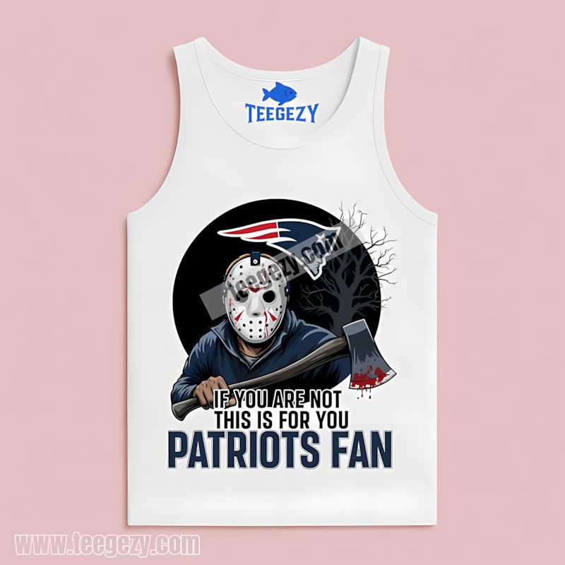 Jason Voorhees Graphic Halloween New England Patriots Tanktop Design Jason Voorhees Graphic Halloween New England Patriots Tanktop Design