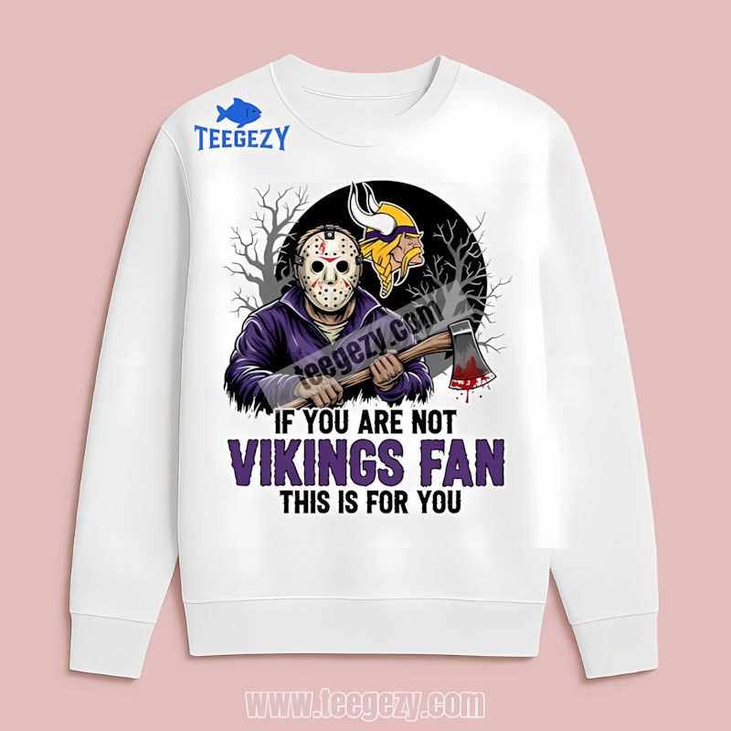 Jason Voorhees Halloween Edition Minnesota Vikings Long Sleeve Jason Voorhees Halloween Edition Minnesota Vikings Long Sleeve