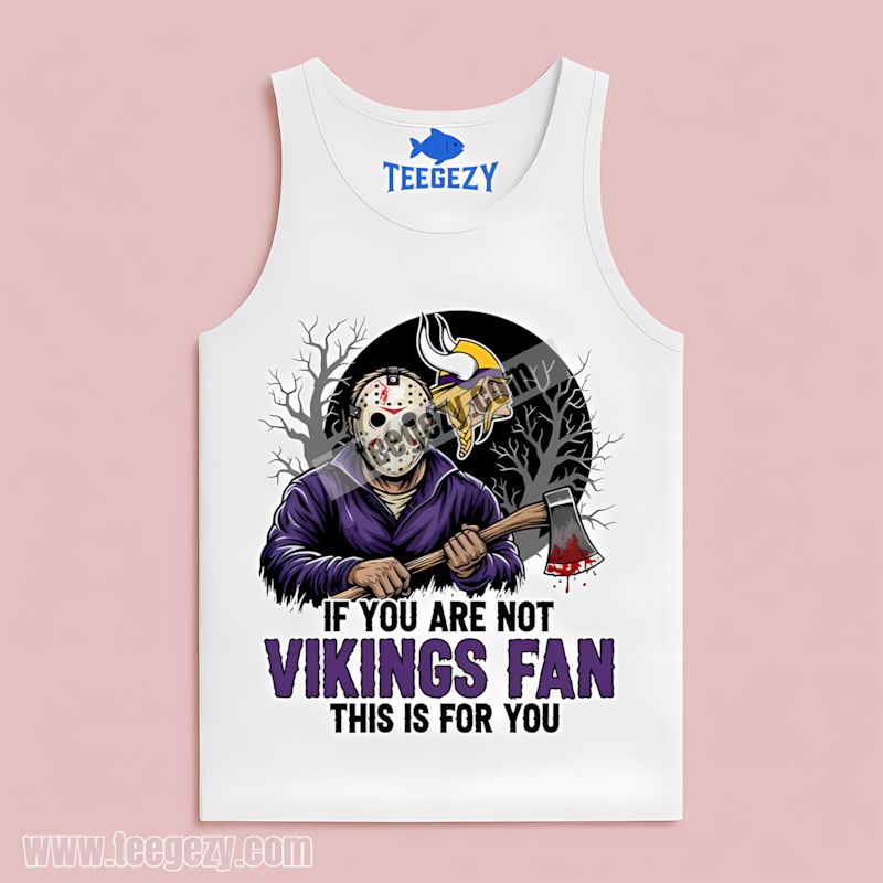 Jason Voorhees Halloween Edition Minnesota Vikings Tanktop Jason Voorhees Halloween Edition Minnesota Vikings Tanktop