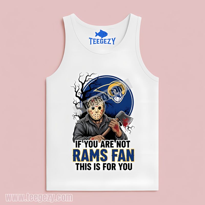 Jason Voorhees Los Angeles Rams Halloween Theme Tanktop Jason Voorhees Los Angeles Rams Halloween Theme Tanktop