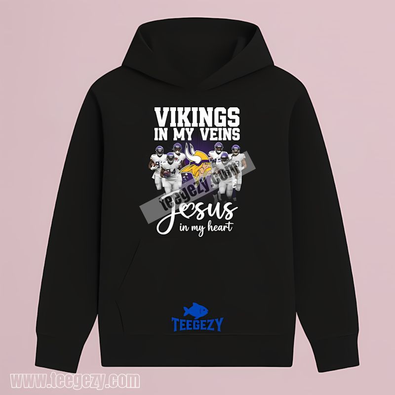 Jesus In My Heart Minnesota Vikings Faith Hoodie Jesus In My Heart Minnesota Vikings Faith Hoodie