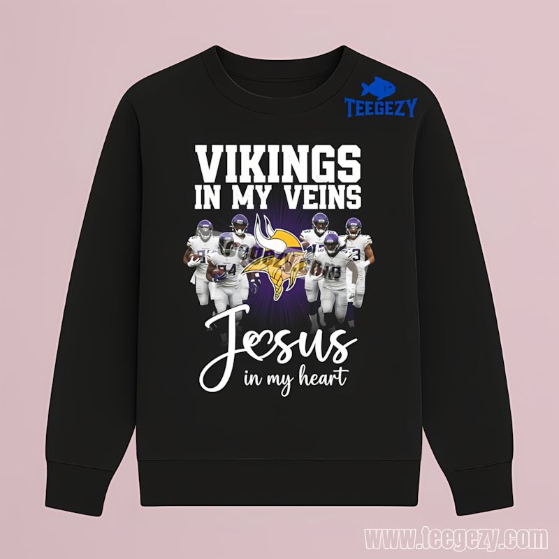 Jesus In My Heart Minnesota Vikings Faith Long Sleeve Jesus In My Heart Minnesota Vikings Faith Long Sleeve