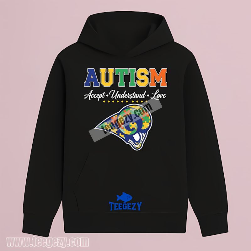 Los Angeles Rams Autism Awareness Accept Understand Love Hoodie Los Angeles Rams Autism Awareness Accept Understand Love Hoodie