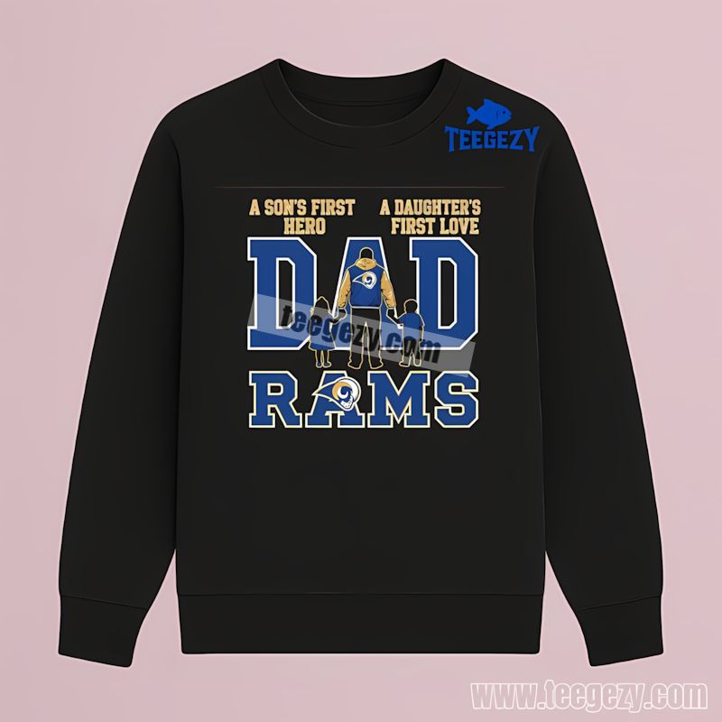 Los Angeles Rams Dad A Sons Hero Daughters Love Long Sleeve Los Angeles Rams Dad A Sons Hero Daughters Love Long Sleeve