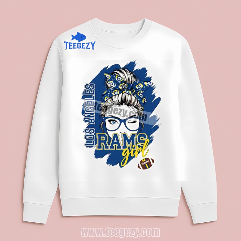 Los Angeles Rams Girl Proud Fan Graphic Custom Long Sleeve Los Angeles Rams Girl Proud Fan Graphic Custom Long Sleeve