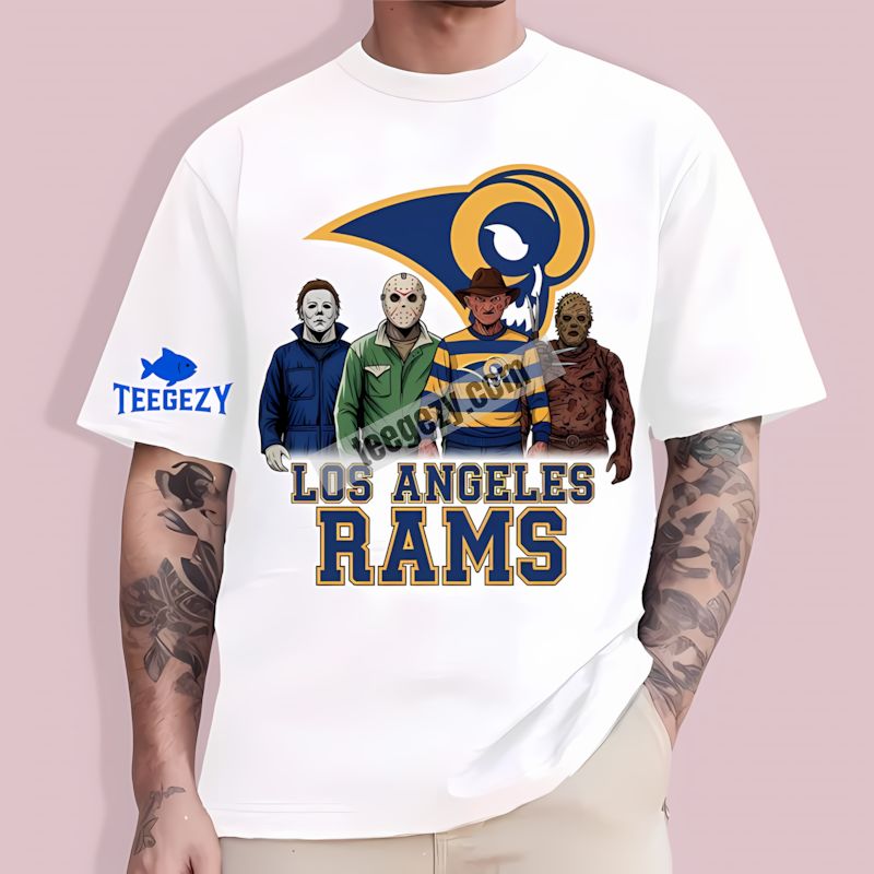 Los Angeles Rams Halloween Horror Killers Printed T-Shirt Los Angeles Rams Halloween Horror Killers Printed T-Shirt