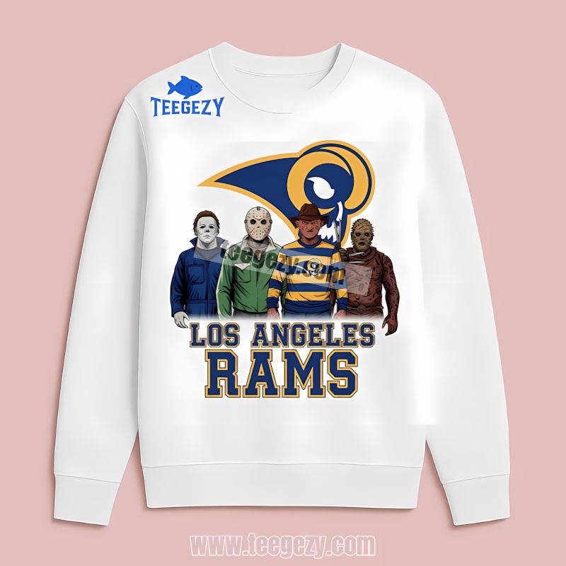 Los Angeles Rams Halloween Horror Killers Printed Long Sleeve Los Angeles Rams Halloween Horror Killers Printed Long Sleeve
