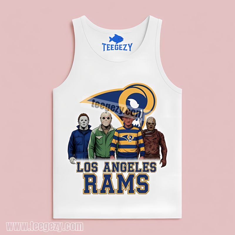 Los Angeles Rams Halloween Horror Killers Printed Tanktop Los Angeles Rams Halloween Horror Killers Printed Tanktop