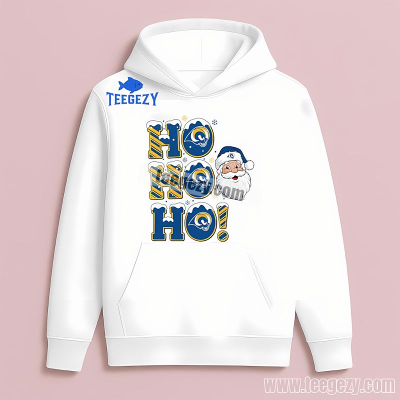 Los Angeles Rams Ho Ho Ho Santa Christmas Style Hoodie Los Angeles Rams Ho Ho Ho Santa Christmas Style Hoodie