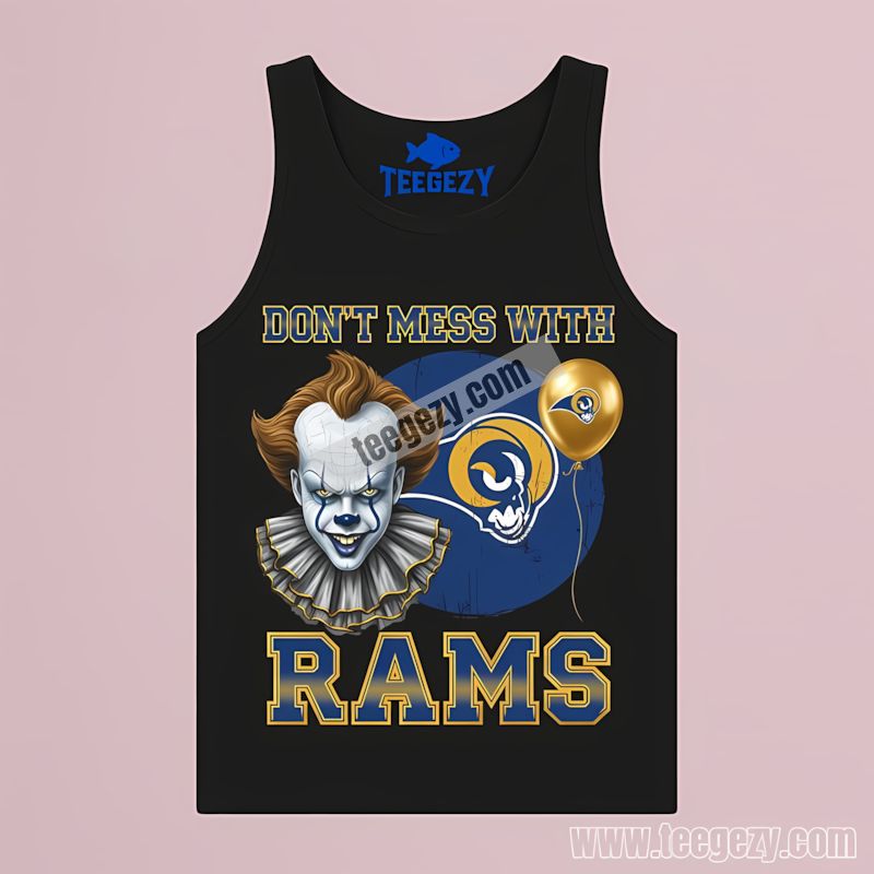 Los Angeles Rams Pennywise Halloween Scary Theme Tanktop Los Angeles Rams Pennywise Halloween Scary Theme Tanktop