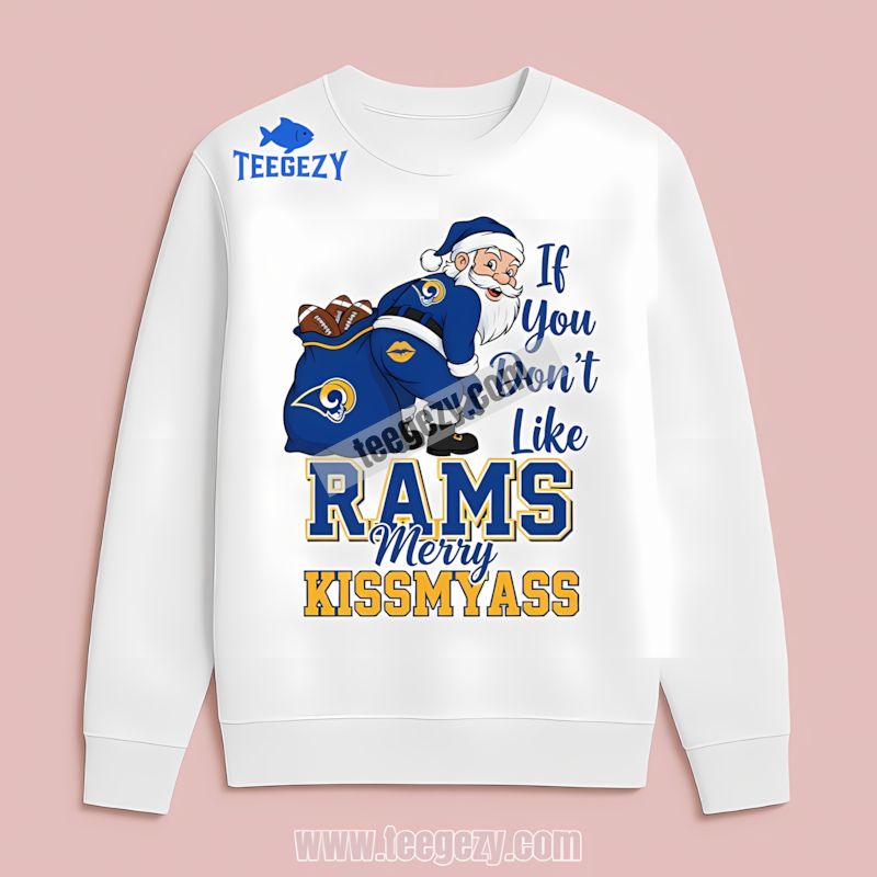Merry Kissmyass From Santa Los Angeles Rams Long Sleeve Merry Kissmyass From Santa Los Angeles Rams Long Sleeve