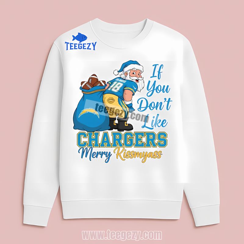 Merry Kissmyass Santa Los Angeles Chargers Funny Unisex Long Sleeve Merry Kissmyass Santa Los Angeles Chargers Funny Unisex Long Sleeve