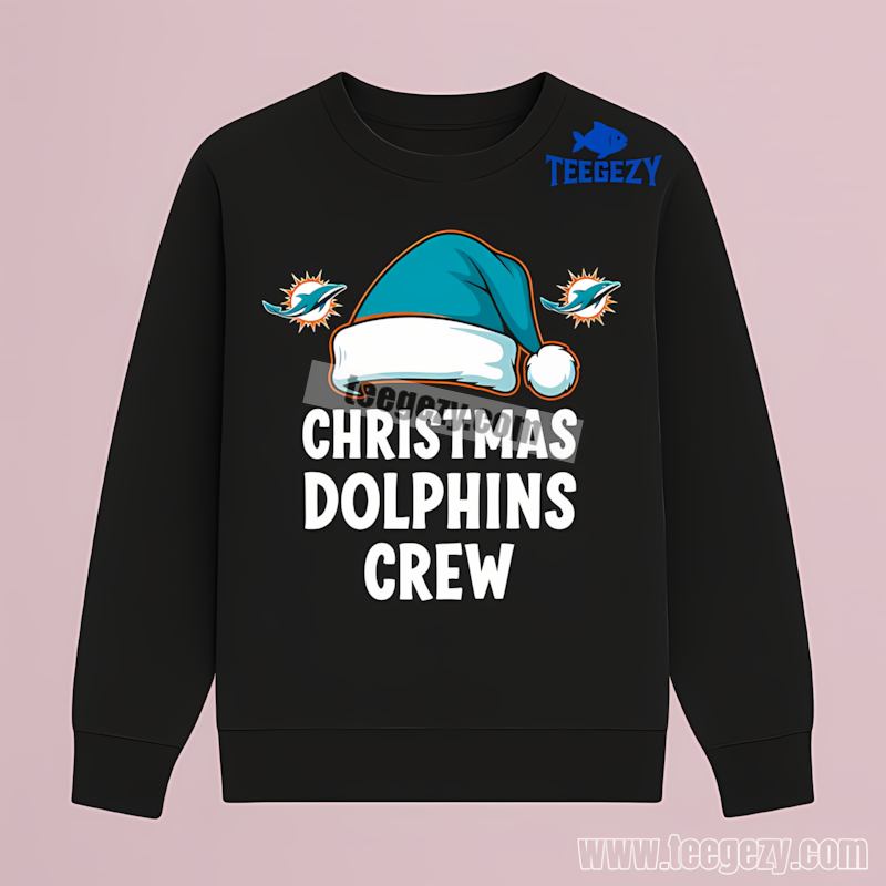 Miami Dolphins Christmas Dolphins Crew Sports Long Sleeve Miami Dolphins Christmas Dolphins Crew Sports Long Sleeve