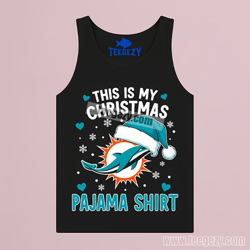 Miami Dolphins Christmas Pajama Unisex Tanktop Miami Dolphins Christmas Pajama Unisex Tanktop