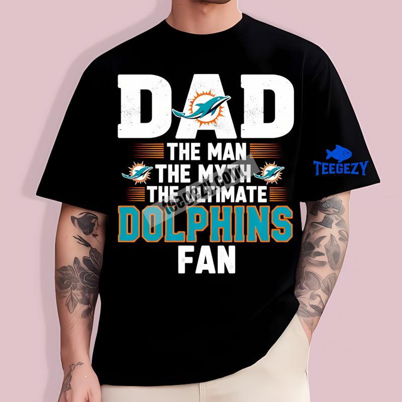 Miami Dolphins Dad Man Myth Ultimate Fan Vintage T-Shirt Miami Dolphins Dad Man Myth Ultimate Fan Vintage T-Shirt