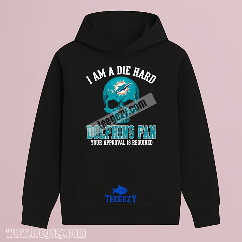 Miami Dolphins Die Hard Fan Skull Retro Hoodie Miami Dolphins Die Hard Fan Skull Retro Hoodie