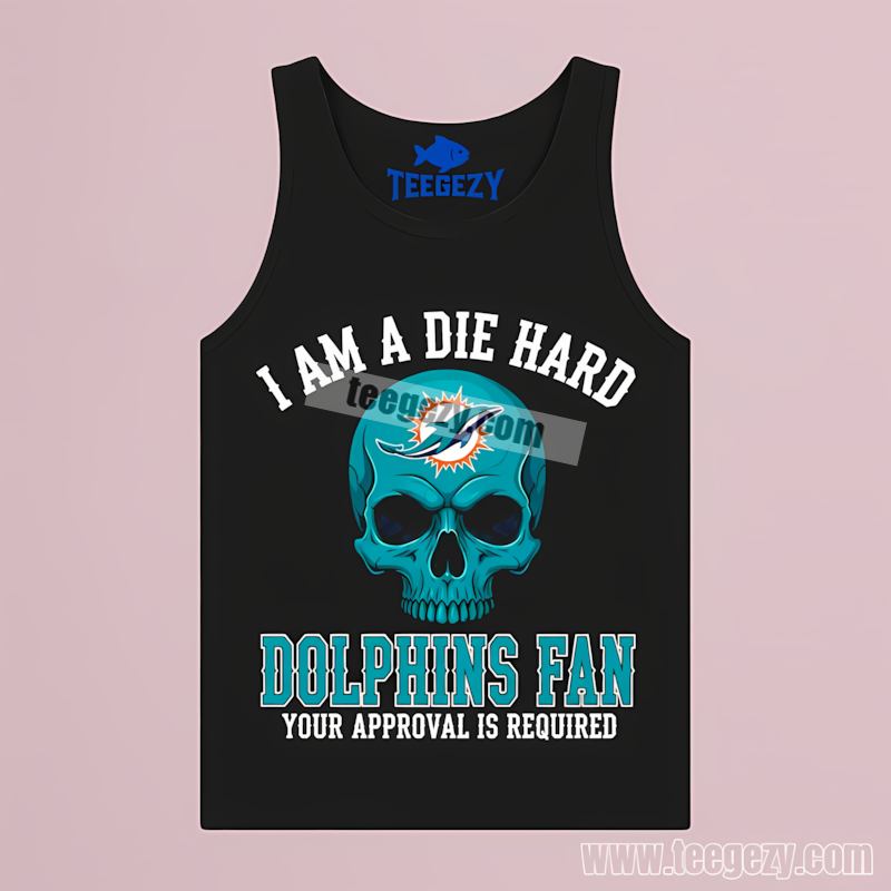 Miami Dolphins Die Hard Fan Skull Retro Tanktop Miami Dolphins Die Hard Fan Skull Retro Tanktop