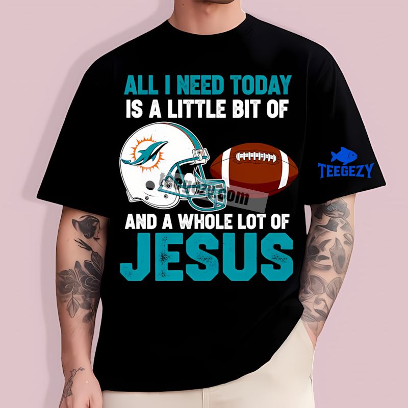 Miami Dolphins Football And Jesus Retro T-Shirt Miami Dolphins Football And Jesus Retro T-Shirt