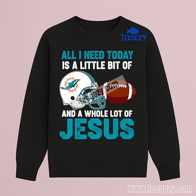Miami Dolphins Football And Jesus Retro Long Sleeve Miami Dolphins Football And Jesus Retro Long Sleeve